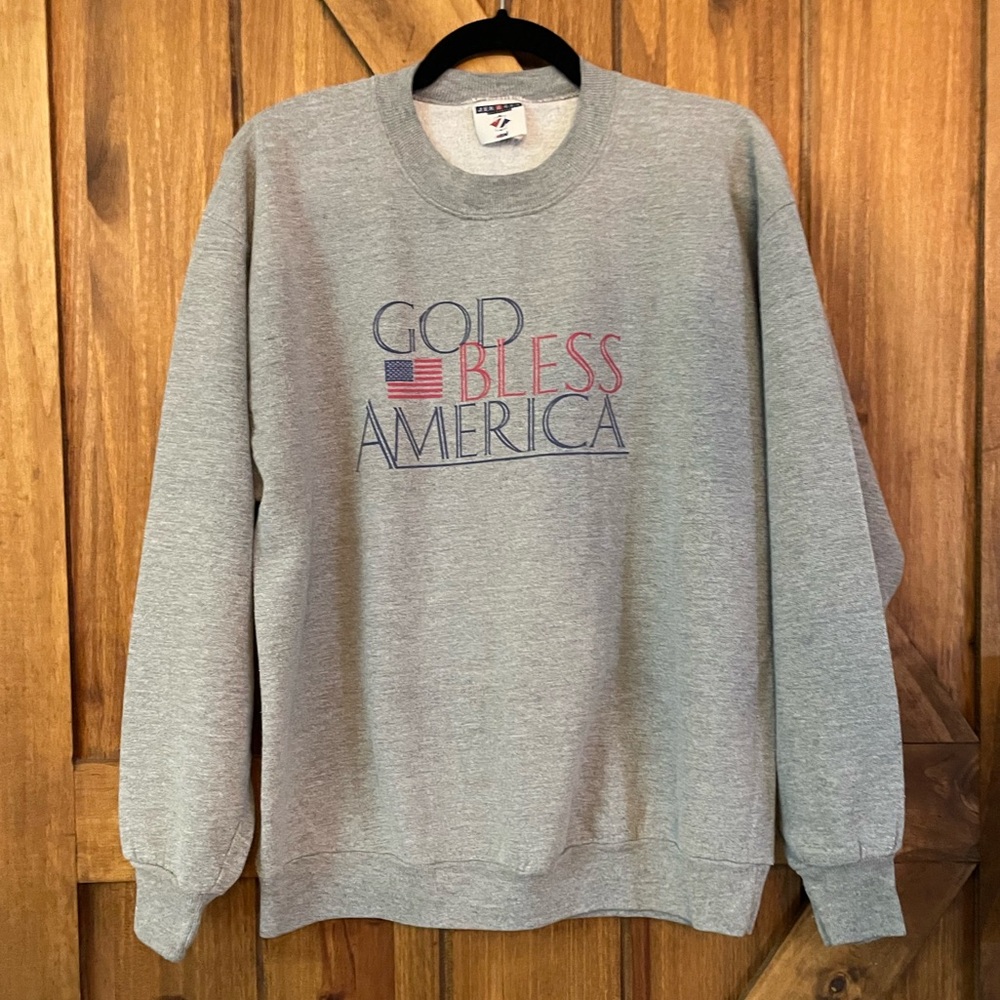 Vintage Jerzeezs‎ God Bless America Crewneck
